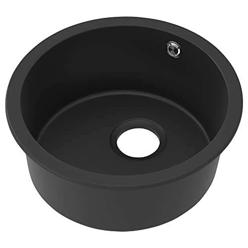 ProTuning KILSVIKEN Einbauspüle 1 Becken 47 cm Black Quartz Composite von ProTuning