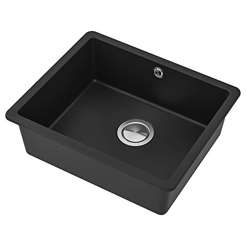 ProTuning KILSVIKEN Einbauspüle 1 Becken 56x46 cm Black Quartz Composite von ProTuning