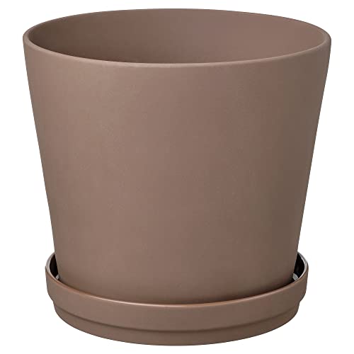 ProTuning KLARBÄR Pflanzkübel mit Untersetzer 24 cm IN/OUTDOOR braun von ProTuning