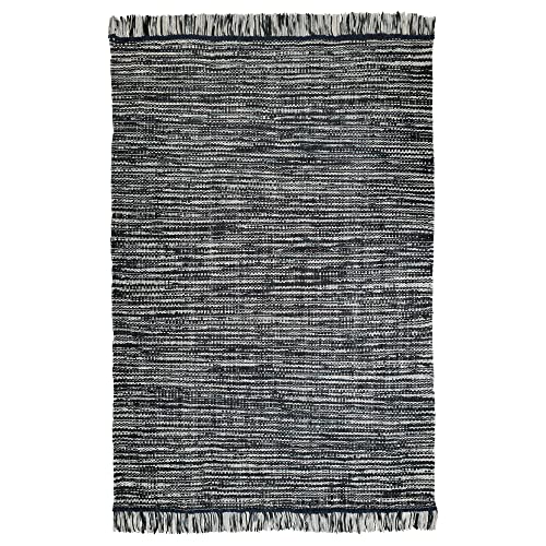 ProTuning KÖPENHAMN Teppich Flachgewebe 170x240 cm Handarbeit Dunkelgrau von ProTuning