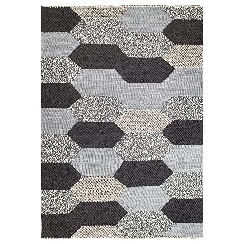 ProTuning KOLLUND Teppich Flachgewebe 170x240 cm Handarbeit Grau von ProTuning