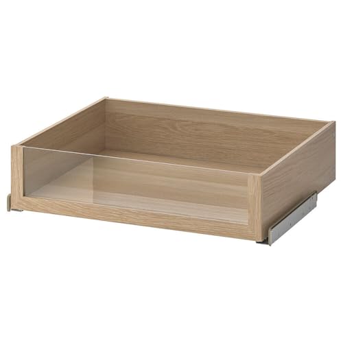 ProTuning KOMPLEMENT Schublade mit Glasfront, 67,8 x 56,9 x 16 cm, weiß gebeizte Eichenoptik von ProTuning
