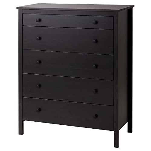 ProTuning KOPPANG Kommode mit 5 Schubladen, 90 x 114 cm, schwarz-braun ProTuning KOPPANG Kommode mit 5 Schubladen, 90 x 114 cm, schwarz-braun von ProTuning