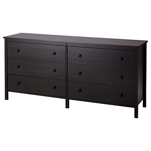ProTuning KOPPANG Kommode mit 6 Schubladen, 172 x 83 cm, schwarz-braun von ProTuning