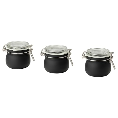 ProTuning KORKEN Glas mit Deckel 13 cl Klarglas/Schwarz von ProTuning