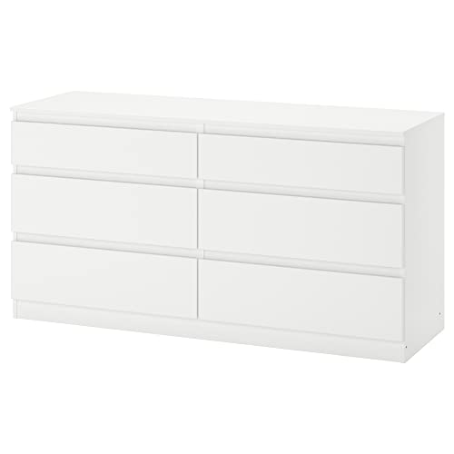 ProTuning KULLEN Kommode mit 6 Schubladen, 140 x 72 cm, weiß von ProTuning