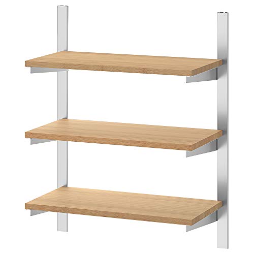 ProTuning KUNGSFORS Hängeschiene mit Einlegeböden 60 cm Edelstahl/Bambus von ProTuning