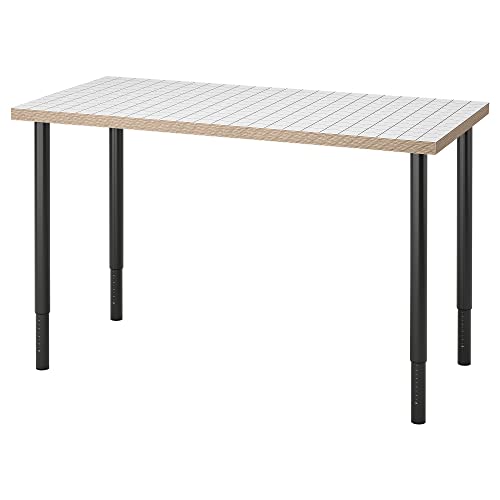 ProTuning LAGKAPTEN/OLOV Schreibtisch, 120x60 cm, Weiß Anthrazit/Schwarz von ProTuning