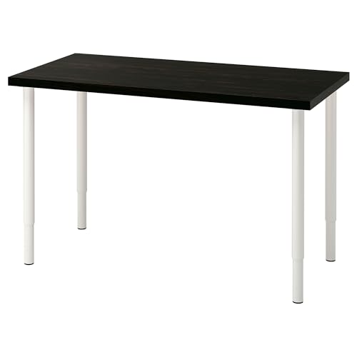 ProTuning LAGKAPTEN/OLOV Schreibtisch, schwarz-braun/weiß, 120x60 cm von ProTuning