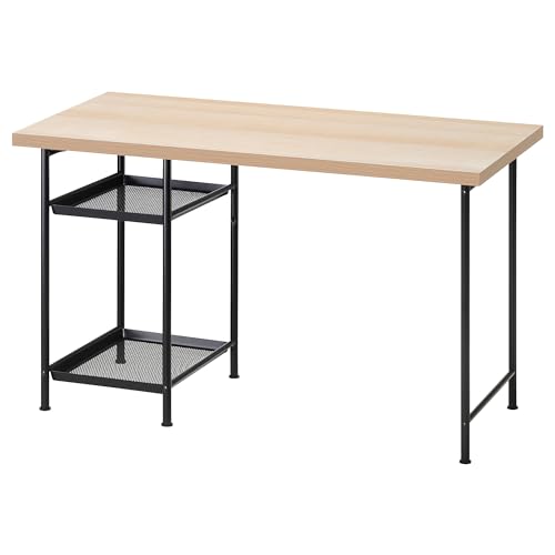 ProTuning LAGKAPTEN/SPÄND Schreibtisch, Eiche weiß gebeizt/schwarz, 120x60 cm von ProTuning