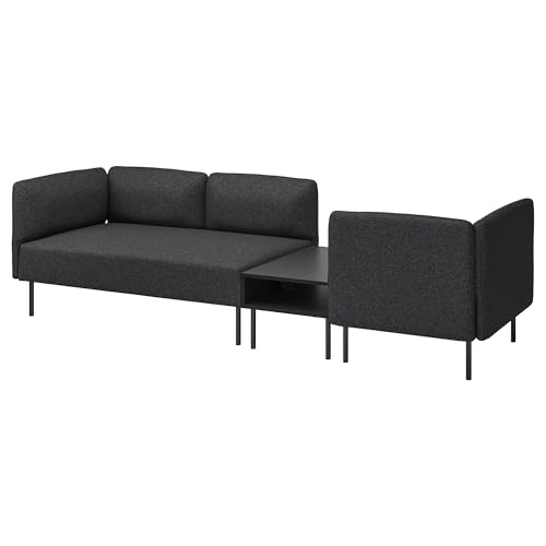 ProTuning LILLEHEM Modulares 3-Sitzer-Sofa mit Beistelltisch, Gunnared Dunkelgrau/Metall von ProTuning