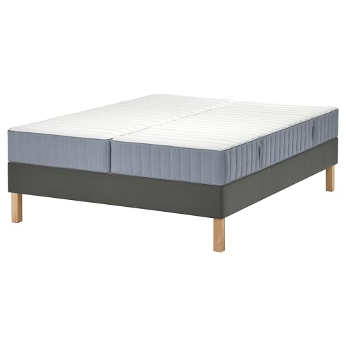 ProTuning LYNGÖR Diwanbett, Valevåg Firm/Extra Firm/Hellblau Dunkelgrau, 180x200cm von ProTuning
