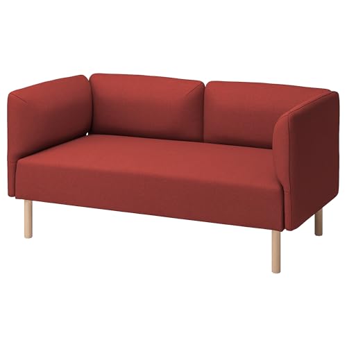 ProTuning Lillehem Modulares 2-Sitzer-Sofa, Gunnared/braun-rotes Holz von ProTuning