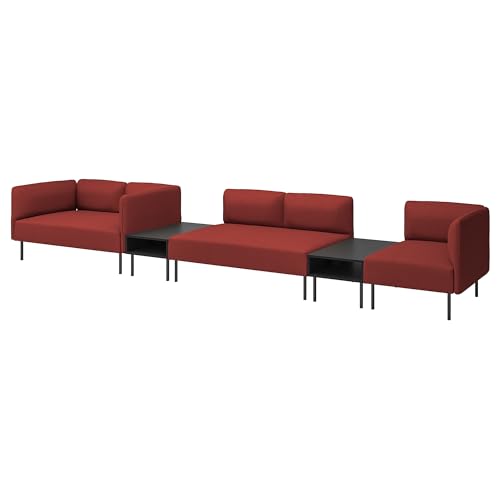ProTuning Lillehem Modulares 5-Sitzer-Sofa mit Beistelltisch, Gunnared/braun-rotes Metall von ProTuning