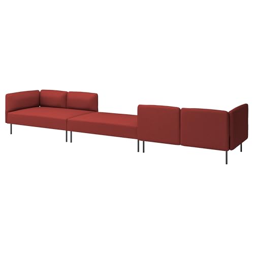ProTuning Lillehem Modulares 6-Sitzer-Sofa, Gunnared/braun-rotes Metall von ProTuning