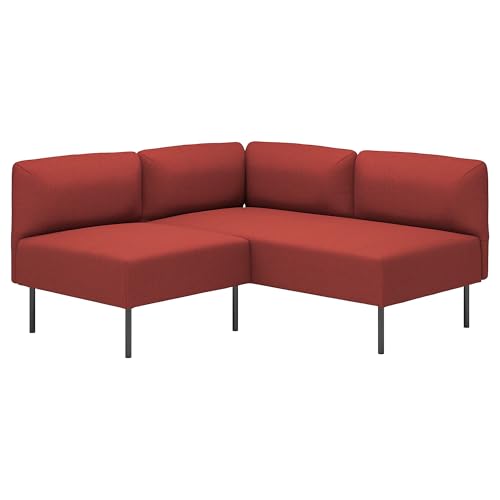 ProTuning Lillehem Modulares Ecksofa, 2-Sitzer, Gunnared/braun-rotes Metall von ProTuning