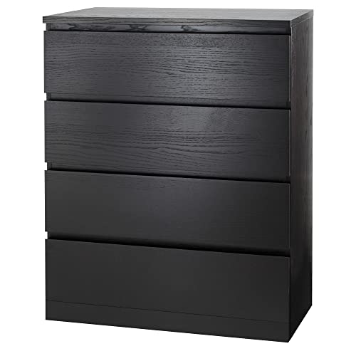 ProTuning MALM Kommode mit 4 Schubladen, 80x100 cm, schwarz-braun von ProTuning