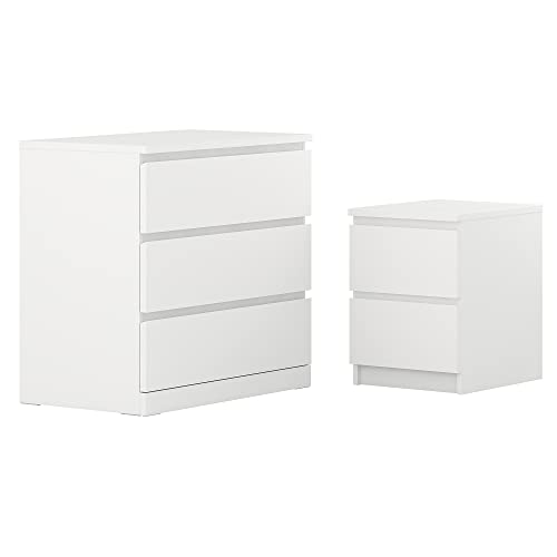 ProTuning MALM Schlafzimmermöbel 2er Set Weiß von ProTuning