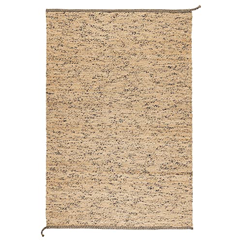 ProTuning MELHOLT Teppich Flachgewebe 133x195 cm Handarbeit Natur/Dunkelblau von ProTuning