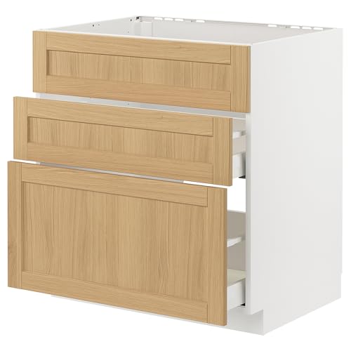 ProTuning METOD/MAXIMERA Base Cab F Hob/int Extractor W DRW, Weiß/Forsbacka Eiche, 80 x 60 cm ProTuning METOD/MAXIMERA Base Cab F Hob/int Extractor W DRW, Weiß/Forsbacka Eiche, 80 x 60 cm von ProTuning