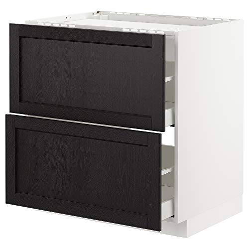 ProTuning METOD/MAXIMERA Base Cab F Kochfeld/2 Fronten/2 Schubladen, Weiß/Lerhyttan schwarz gebeizt, 80x60 cm ProTuning METOD/MAXIMERA Base Cab F Kochfeld/2 Fronten/2 Schubladen, Weiß/Lerhyttan schwarz gebeizt, 80x60 cm von ProTuning