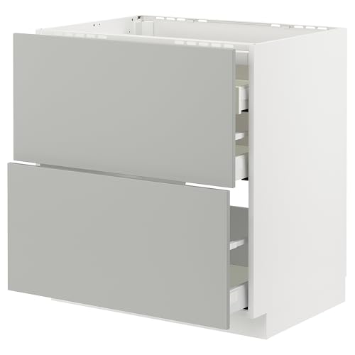ProTuning METOD/MAXIMERA Base Cab F Kochfeld/2 Fronten/3 Schubladen, Weiß/Havstorp Hellgrau, 80x60 cm ProTuning METOD/MAXIMERA Base Cab F Kochfeld/2 Fronten/3 Schubladen, Weiß/Havstorp Hellgrau, 80x60 cm von ProTuning