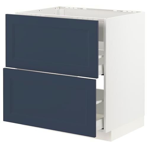 ProTuning METOD/MAXIMERA Base cab f hob/int extractor w drw, white axstad/matt blue, 80x60 cm von ProTuning