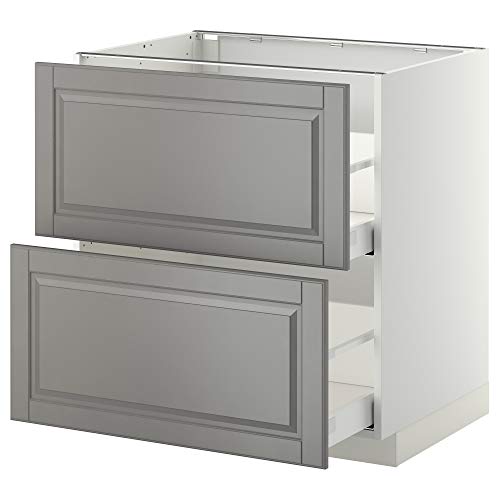 ProTuning METOD/MAXIMERA Base cb 2 Fronten/2 hohe Schubladen, 80x60 cm, Weiß/Bodbyn Grau ProTuning METOD/MAXIMERA Base cb 2 Fronten/2 hohe Schubladen, 80x60 cm, Weiß/Bodbyn Grau von ProTuning