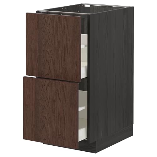 ProTuning METOD/MAXIMERA Base cb 2 Fronten/2 hohe Schubladen, schwarz/Sinarp braun, 40x60 cm von ProTuning