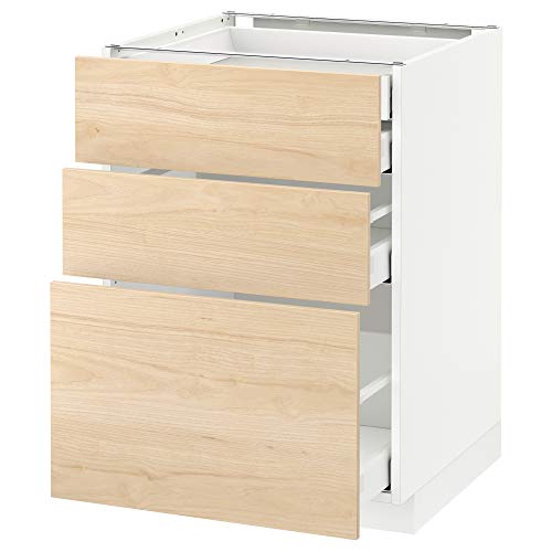 ProTuning METOD/MAXIMERA Base cb 3 frnts/2 low/1md/1 hi drw, weiß/Askersund Light Ash Effekt, 60 x 60 cm ProTuning METOD/MAXIMERA Base cb 3 frnts/2 low/1md/1 hi drw, weiß/Askersund Light Ash Effekt, 60 x 60 cm von ProTuning