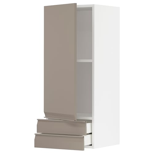ProTuning METOD/MAXIMERA Hängeschrank mit Tür/2 Schubladen, Weiß/Upplöv matt dunkelbeige, 40x100 cm ProTuning METOD/MAXIMERA Hängeschrank mit Tür/2 Schubladen, Weiß/Upplöv matt dunkelbeige, 40x100 cm von ProTuning