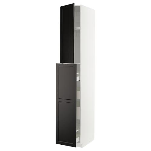 ProTuning METOD/MAXIMERA Hc w p-o func 1dr/4drw, weiß/Lerhyttan schwarz gebeizt, 40 x 60 x 240 cm von ProTuning