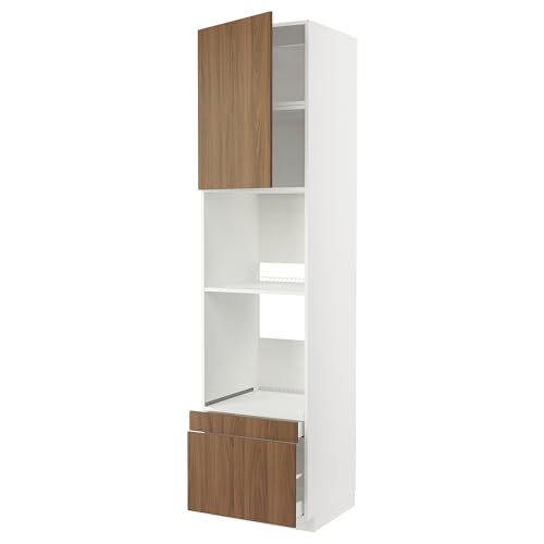 ProTuning METOD/MAXIMERA Hi cab f ov/combi ov w dr/2 drwrs, Weiß/Tistorp braun Walnuss-Effekt, 60 x 60 x 240 cm von ProTuning