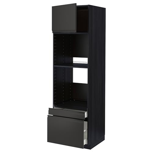 ProTuning METOD/MAXIMERA Hi cab f ov/combi ov w dr/2 drwrs, schwarz/upplöv matt anthrazit, 60x60x200 cm von ProTuning