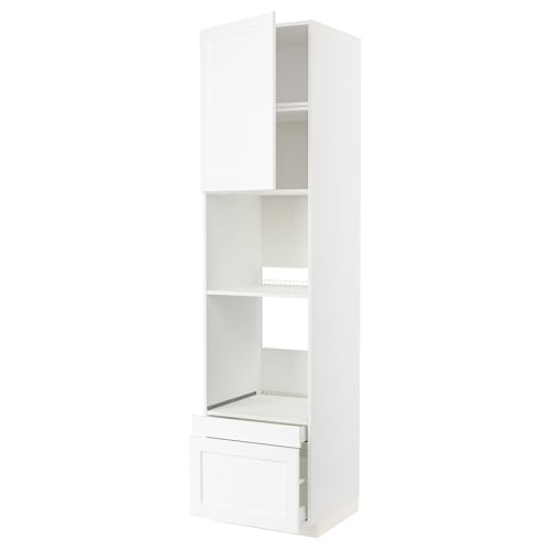 ProTuning METOD/MAXIMERA Hi cab f ov/combi ov w dr/2 drwrs, white enköping/white wood effect, 60x60x240 cm von ProTuning