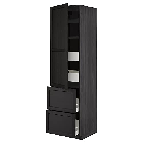 ProTuning METOD/MAXIMERA Hi cab w shlvs/4 Schubladen/dr/2 frnts, schwarz/Lerhyttan schwarz gebeizt, 60 x 60 x 220 cm ProTuning METOD/MAXIMERA Hi cab w shlvs/4 Schubladen/dr/2 frnts, schwarz/Lerhyttan schwarz gebeizt, 60 x 60 x 220 cm von ProTuning