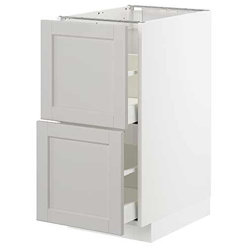 ProTuning METOD/MAXIMERA Unterbau cb 2 Fronten/2 hohe Schubladen, 40x60 cm, weiß/Lerhyttan hellgrau ProTuning METOD/MAXIMERA Unterbau cb 2 Fronten/2 hohe Schubladen, 40x60 cm, weiß/Lerhyttan hellgrau von ProTuning