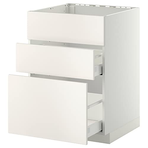 ProTuning METOD/MAXIMERA Unterbaukabine f Spüle+3 Fronten/2 Schubladen, weiß/Veddinge weiß, 60x60 cm ProTuning METOD/MAXIMERA Unterbaukabine f Spüle+3 Fronten/2 Schubladen, weiß/Veddinge weiß, 60x60 cm von ProTuning