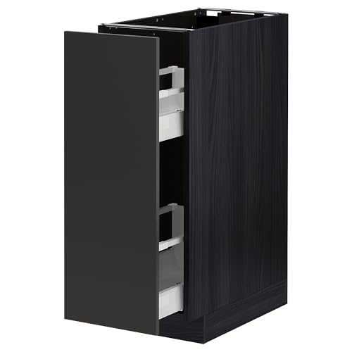 ProTuning METOD/MAXIMERA Unterschrank/Auszieh-Int-Armaturen, Schwarz/Nickebo Matt Anthrazit, 30x60 cm von ProTuning