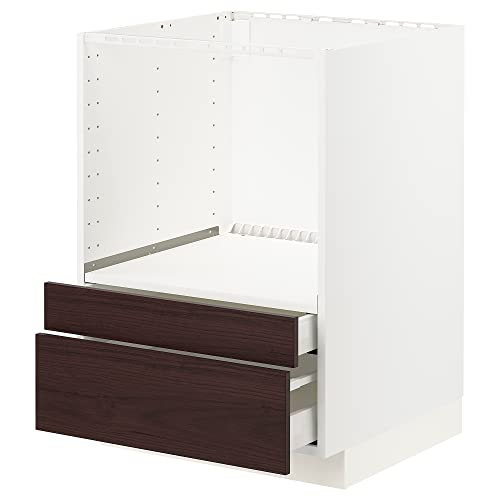 ProTuning METOD/MAXIMERA Unterschrank f Kombi Micro/Schubladen, 60x60 cm, Weiß Askersund/Dunkelbraun Esche Effekt von ProTuning