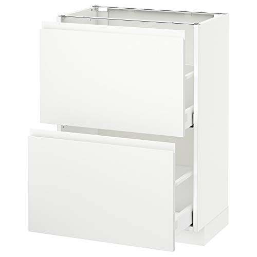 ProTuning METOD/MAXIMERA Unterschrank mit 2 Schubladen, 60x37 cm, Weiß/Voxtorp Mattweiß ProTuning METOD/MAXIMERA Unterschrank mit 2 Schubladen, 60x37 cm, Weiß/Voxtorp Mattweiß von ProTuning