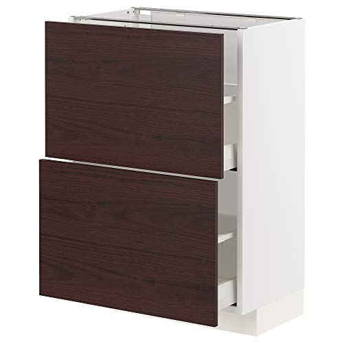 ProTuning METOD/MAXIMERA Unterschrank mit 2 Schubladen, 60x37 cm, Weiß Askersund/Dunkelbraun Esche Effekt ProTuning METOD/MAXIMERA Unterschrank mit 2 Schubladen, 60x37 cm, Weiß Askersund/Dunkelbraun Esche Effekt von ProTuning