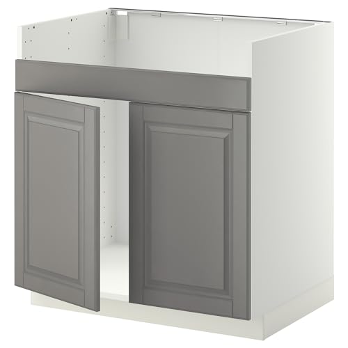 ProTuning METOD Base cab f HAVSEN Doppelbeckenspüle, Weiß/Bodbyn Grau, 80x60 cm von ProTuning