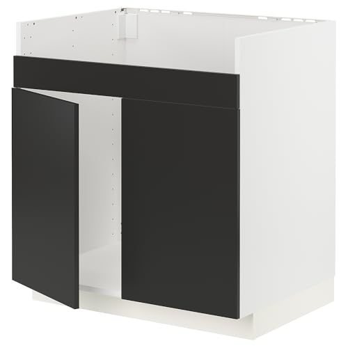 ProTuning METOD Base cab f HAVSEN Doppelbeckenspüle, Weiß/Nickebo matt anthrazit, 80x60 cm von ProTuning