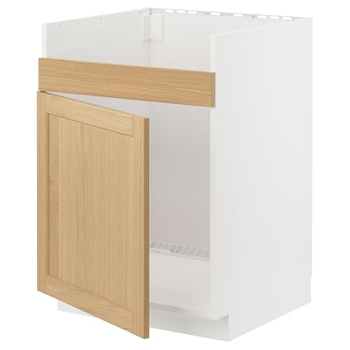 ProTuning METOD Base cab f HAVSEN Einzelbeckenspüle, Weiß/Forsbacka Eiche, 60x60 cm von ProTuning