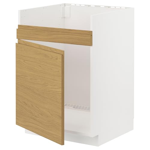 ProTuning METOD Base cab f HAVSEN Einzelbeckenspüle, Weiß/Voxtorp Eicheneffekt, 60x60 cm von ProTuning