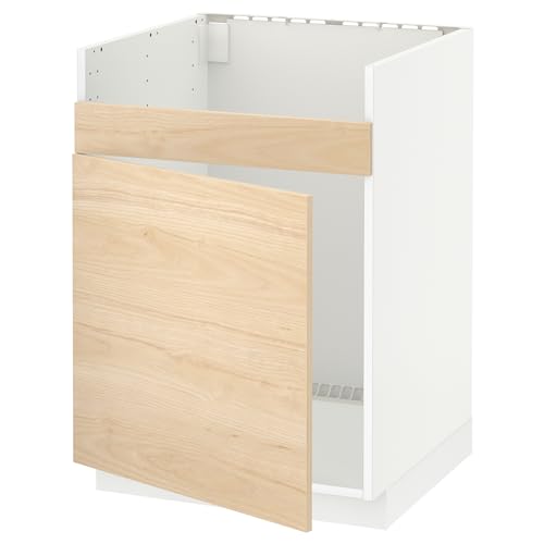 ProTuning METOD Base cab f HAVSEN Einzelbeckenspüle, weiß/Askersund Light Ash Effekt, 60x60 cm von ProTuning