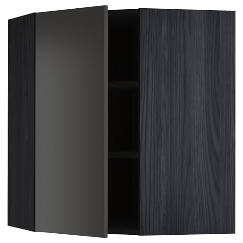 ProTuning METOD Eckhängeschrank mit Einlegeböden, Schwarz/Nickebo Matt Anthrazit, 68x80 cm von ProTuning