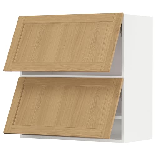 ProTuning METOD Hängeschrank horizontal mit 2 Türen, Weiß/Forsbacka Eiche, 80x80 cm von ProTuning