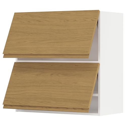 ProTuning METOD Hängeschrank horizontal mit 2 Türen, Weiß/Voxtorp Eicheneffekt, 80x80 cm von ProTuning